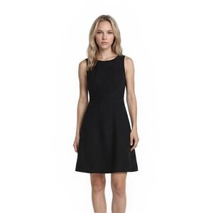 Talbots Dress Women's Size 8 Black‎ 100% Irish Linen Sleeveless Shift Lined